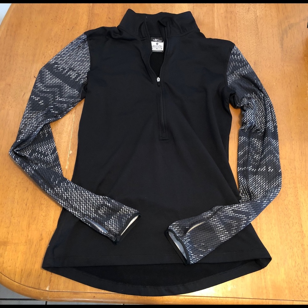 Womens Nike pro dri fit half zip black jacket Med